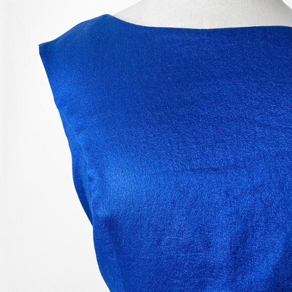 Vintage Y2K Ellen Tracy Blue Cocktail Knee Length Bodycon Dress Size 4/M - Picture 7 of 7